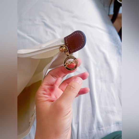 Longchamp Le Pliage large tote bag paper white color - Picture 8 of 11